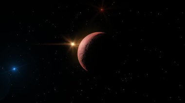 Mars gezegeni Güneş tarafından aydınlatılan yörüngesinde hareket eder..