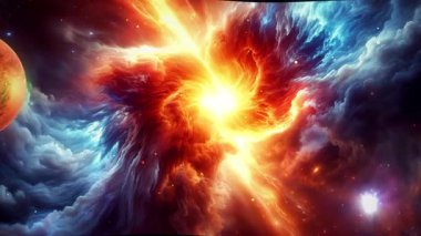 Gezgin bir gezegen kozmik bir nebulaya girer ve yutulur. Gezegene kuyruklu yıldızlar eşlik ediyor..