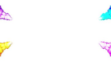 Çok renkli kabarcıklar spiral şeklinde hareket eder ve patlar. Renkli baloncuklar. Soyut havai fişekler.