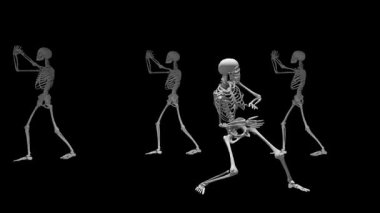 İskelet. İskelet dansı. Hip-hop, iskeletler tarafından icra edilir. Dansçıları destekliyorum. Sahne. Dans pisti.