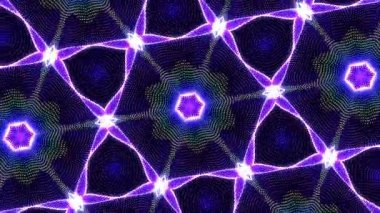 Kaleydoskop. Çok renkli soyut çiçeklerin arkaplanı. Parlak rakamlar. Doku.