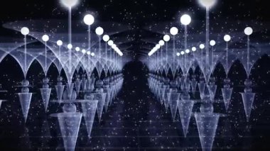 Bir sürü ampulle soyut arkaplan