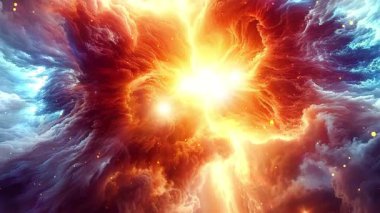 Metnin için soyut nebula arkaplanı.