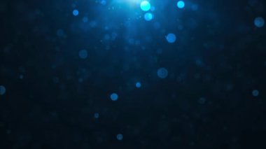 Kar tanelerinin soyut mavi arkaplanı