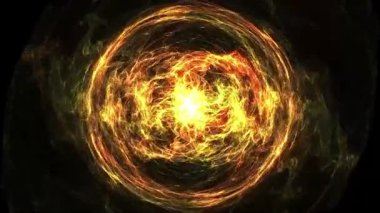 Parlayan geometrik dokuya sahip soyut fraktal arkaplan. Tünel.