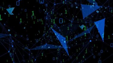   Soyut dijital teknoloji ağı konsepti. 3d illüstrasyon.