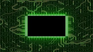 soyut yeşil devre kartı arka planı