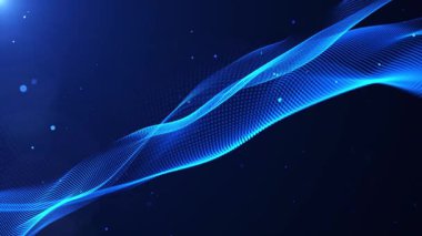 dalga parçacıkları hareket halinde.