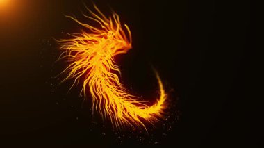 Soyut ateş arkaplanı. 3D görüntüleme. Bilgisayar destekli illüstrasyon.