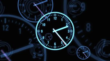 Dijital saat hareket ediyor.