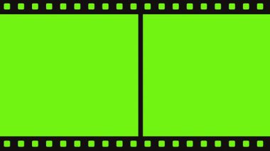 Yeşil arka planlı film şeridi.