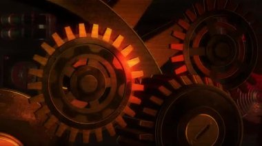 Metal dişliler ve dişliler ile soyut arkaplan