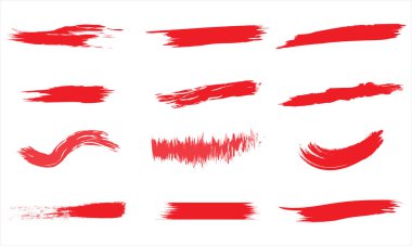 Grunge Fırça Vuruşu vektörü ayarlandı