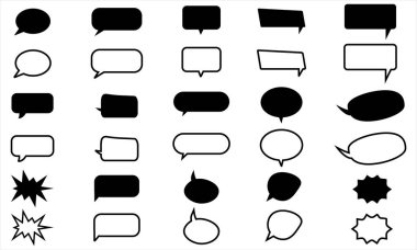 Konuşma balonu vektör set