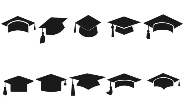 vektör mezuniyet şapkası simgesi