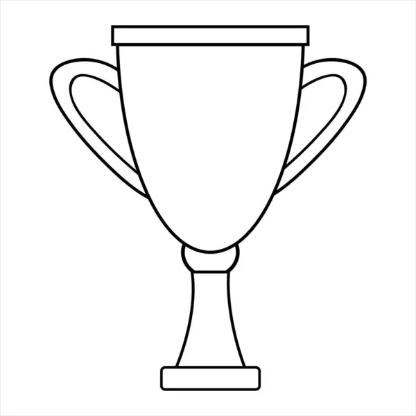 Kupa anahat vektör simgesi