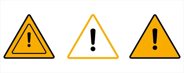 Uyarı İşareti Simgesi Ünlem İşaretli Üçgen Uyarı Sembollerini Ayarla