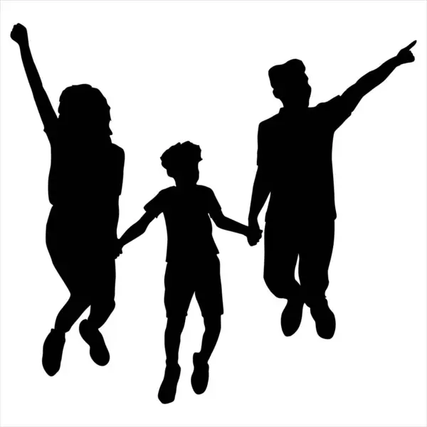 Aile silueti vektör simgesi