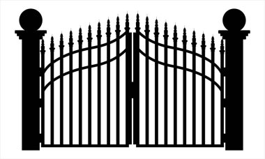 Demir Kapı Silueti Sütunlar ve Finansmanlarla Süsleme Girişi