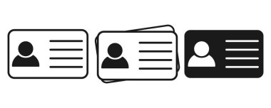 Kimlik Simgesi Ayarları, Kimlik kartı simgesi vektörü