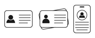 Kimlik Simgesi Ayarları, Kimlik kartı simgesi vektörü