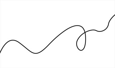 Sürekli çizgi çizimi. Çizgi okunun vektör çizimi. satır simgesi