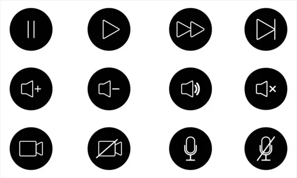 Asgari Ortam Denetim Simgeleri Vektör Ayarları