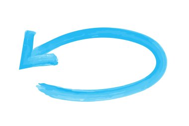 Su soğutucusu Mavi Eğri Dönüş Oku Fırça Vuruşu