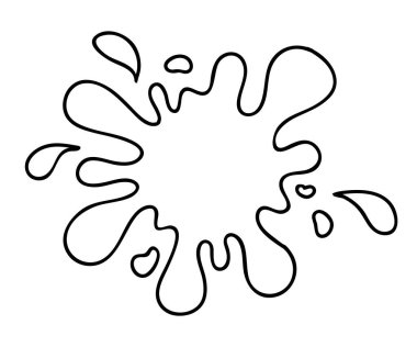 Çizgi mürekkep damlaları ve sıçramalar. Askı noktaları, sıvı boya damlaları ve mürekkep sıçramaları. Damlalar ve sıçramalar. Bir grunge tasarım elementi oluşturuluyor. İzole vektör çizimi. El çizimi çizim biçimi.