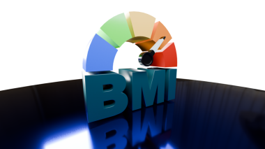 3D oluşturulmuş BMI (Gövde Kütle İndeksi) çizelgesi koyu mavi metin ve renkli bir ölçü, tasarım, sağlık ve sağlık uygulamalarında esnek kullanım için şeffaf bir arkaplan üzerinde izole.