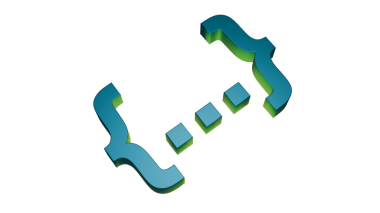 Saydam PNG arkaplan üzerinde izole edilmiş, kodlama, geliştirici görseller ve programlamayla ilgili yaratıcı kullanım için tasarlanmış üç boyutlu kıvrımlı tel simgesi.