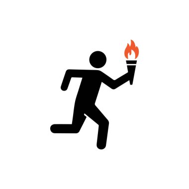 Yanan Adam Siluet vektör tasarımı