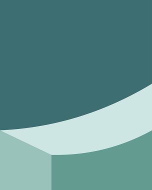 kıvrımlı çizgileri ve köşesi olan yeşil ve yeşil arkaplan modern grafik tasarımı için mükemmel..