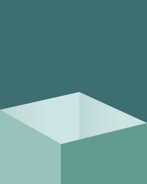 Ürün görüntüleme, paket tasarımı veya sunum amaçları için basit bir kutu modelleme şablonu.