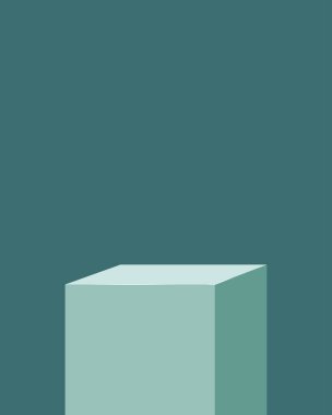 Ürünlerin temiz bir arkaplanda sunumu ve tanıtımı için bir deniz mavisi ürün görünümü stand-up modeli