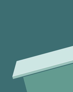 Ürün gösterimi veya sunum kullanımı için bir platform içeren minimalist bir deniz mavisi ve beyaz arkaplan