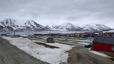 Longyear, Svalbard 'ın manzarası