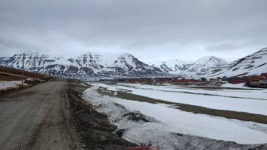 Longyear, Svalbard 'ın manzarası