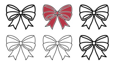 Dekoratif amaçlar için her biri eşsiz bir stil illüstrasyon seti ve karmaşık detay ile selamlar