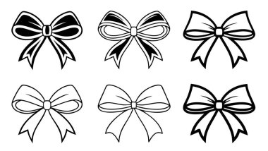 Dekoratif amaçlar için her biri eşsiz bir stil illüstrasyon seti ve karmaşık detay ile selamlar