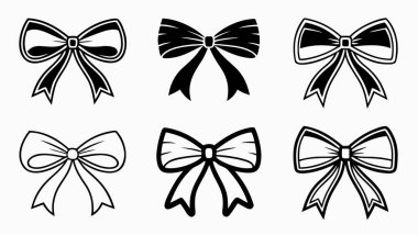 Dekoratif amaçlar için her biri eşsiz bir stil illüstrasyon seti ve karmaşık detay ile selamlar