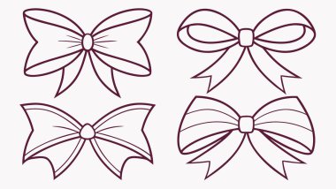 Dekoratif amaçlar için her biri eşsiz bir stil illüstrasyon seti ve karmaşık detay ile selamlar