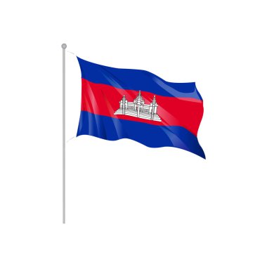 Kamerun Ülke Bayrağı el çizimi vektör tabanlı çizim