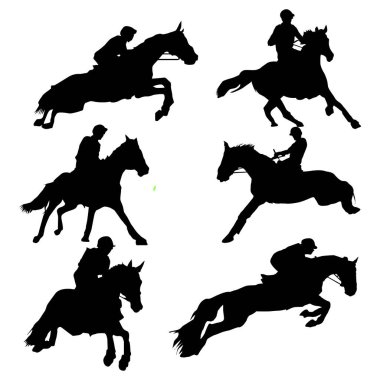 Atlı Oyuncu Silueti Siyah Şekil Vol 1