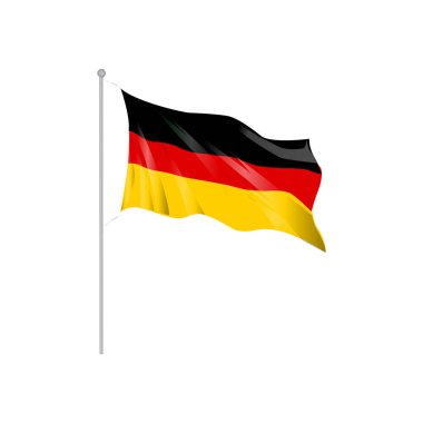 Almanya Dalgalı Bayrak El Çizimi Vol 01