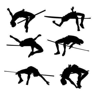 Yüksek Atlama Silueti Çizim Vol 2