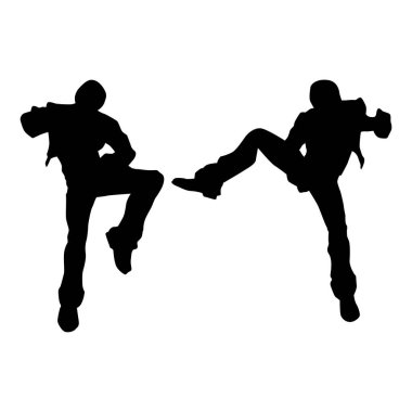 judo karate oyuncusu silueti Şekiller Çizim Vol 07