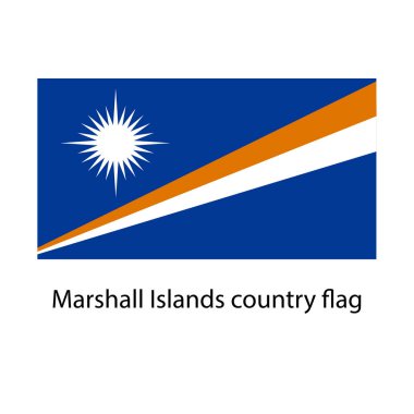 Marshall Adaları bayrak el çizim vektörü tabanlı çizim