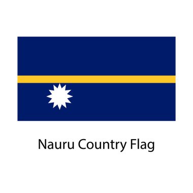 Nauru Ülke Bayrağı el çizim vektörü tabanlı çizim