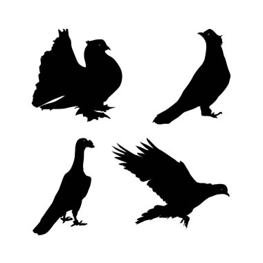 Beyaz arka planda siyah siluet çizimleri Vol 04